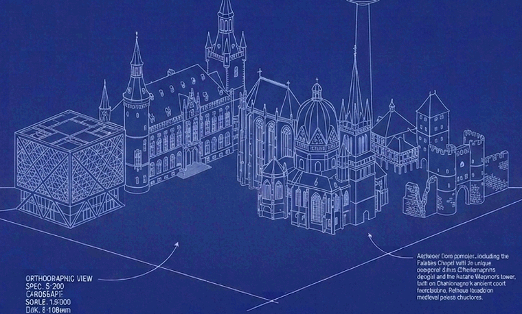 AACHEN skyline blueprint