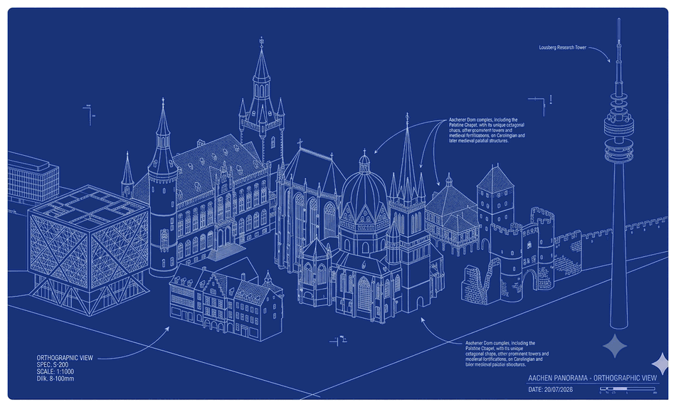 AACHEN skyline blueprint