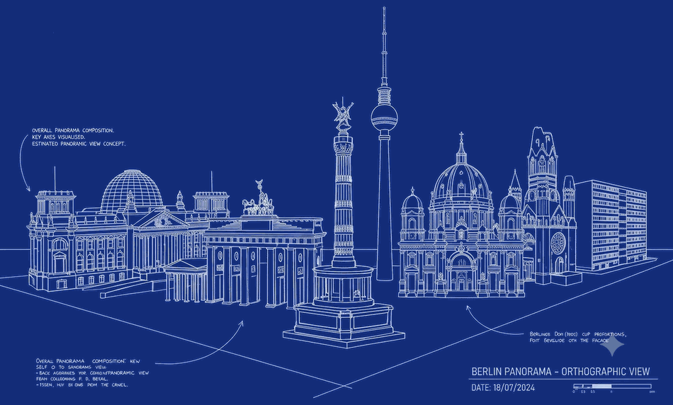 BERLIN skyline blueprint