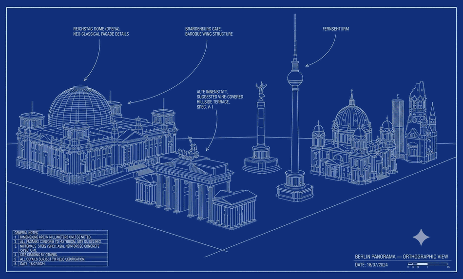 BERLIN skyline blueprint