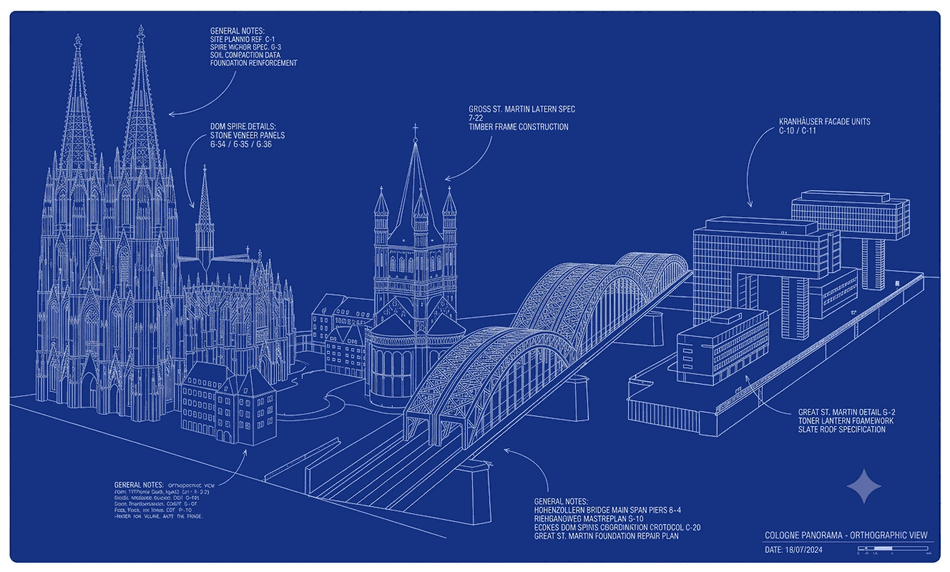 COLOGNE skyline blueprint